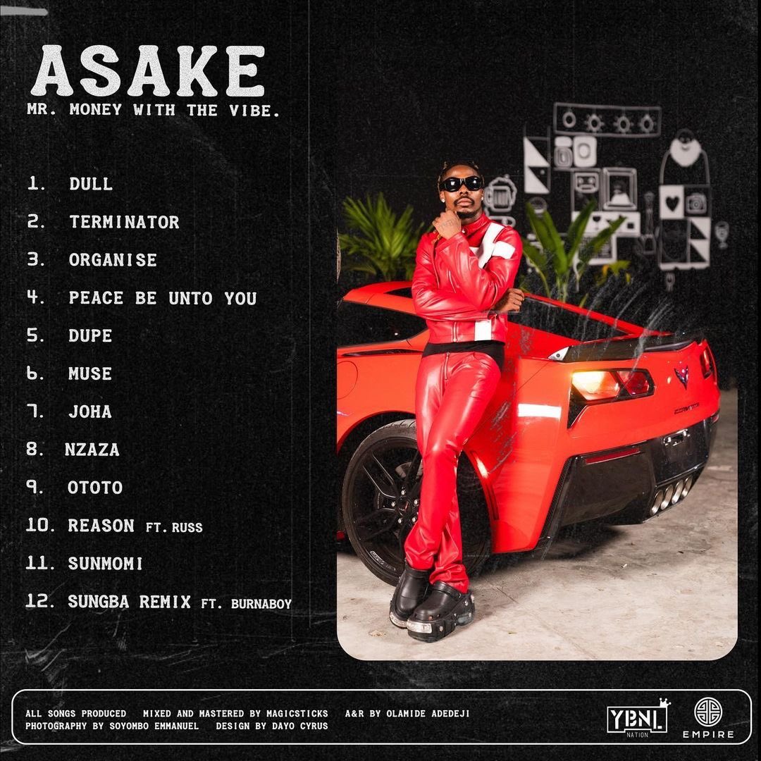 Asake's Mr. Money With The Vibe Album Tracklist