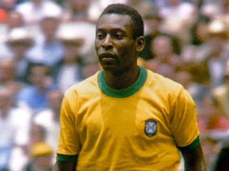 Young Pele in the famous Brazil yellow